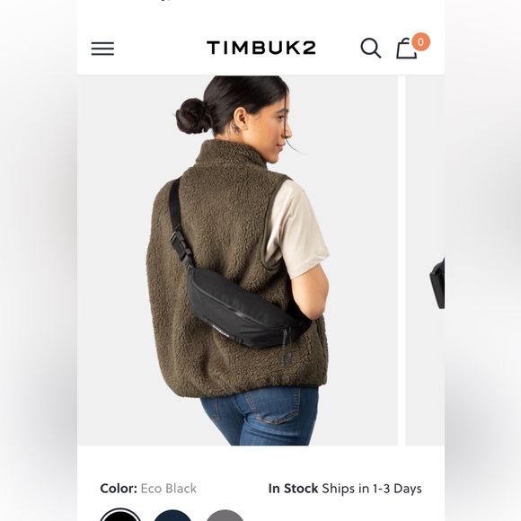 Timbuk2 Black slacker chest pack can be worn as fanny pack with COBE NWT - Picture 1 of 15